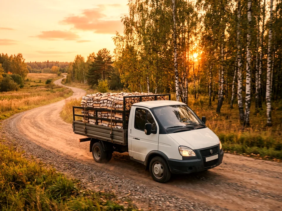 Доставка дров в Лукино — газель представительства Лукино